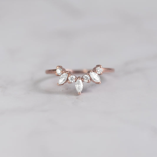 Suzette - The Antler Side Ring with Diamond